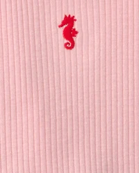 Baby Girl 3-Piece Headband, Top & Chambray Short Set - Pink