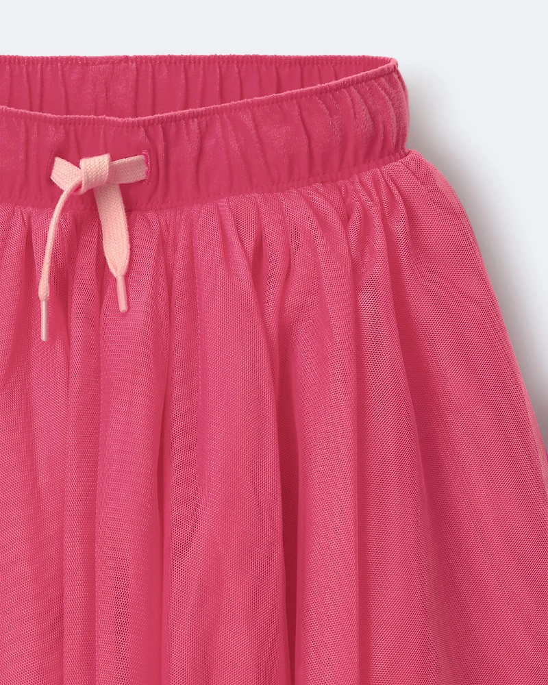 Toddler Girl Avenue Twirl™ Mini Skirt with Tulle - Hot Pink
