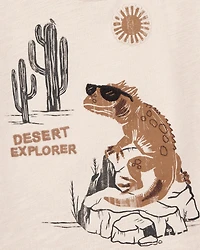 Baby Desert Lizard Graphic Tee - Ivory