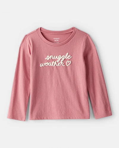 Toddler Girl Snuggle Weather Long-Sleeve Graphic Tee - Pink