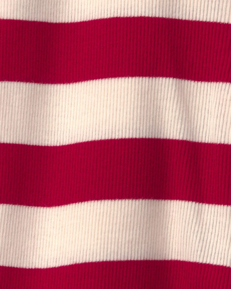 Baby Organic Cotton Ribbed Sleeper Stripes