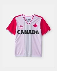 Kids 2-Piece Umbro Canada Soccer Jersey & Short Set - Red/White/Black