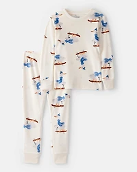Toddler Boy Goose DreamPlush Snug Fit 2-Piece Pyjamas- Ivory
