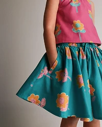 Toddler Girl Avenue Twirl™ Mini Skirt Floral Print - Green