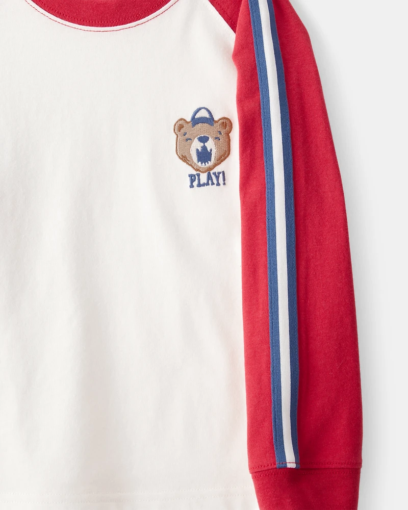 Toddler Boy Play Long-Sleeve Tee – White