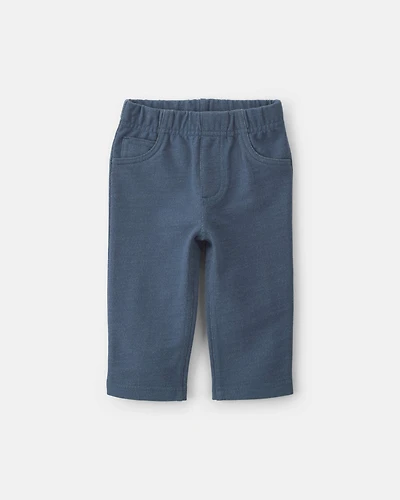 Baby Boy Chambray French Terry Pull-On Pants - Indigo