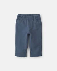 Baby Boy Chambray French Terry Pull-On Pants - Indigo