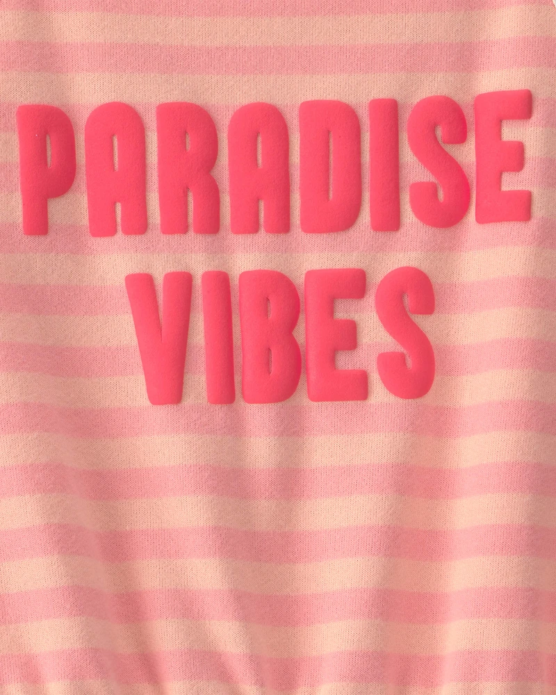 Girls 'Paradise Vibes' French Terry Romper