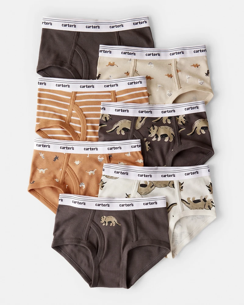 Boys 7-Pack Dino Print Brief Underwear