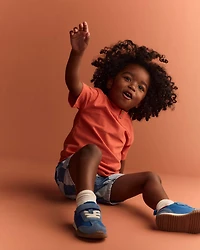 Toddler Boy Button-Front Tee - Orange