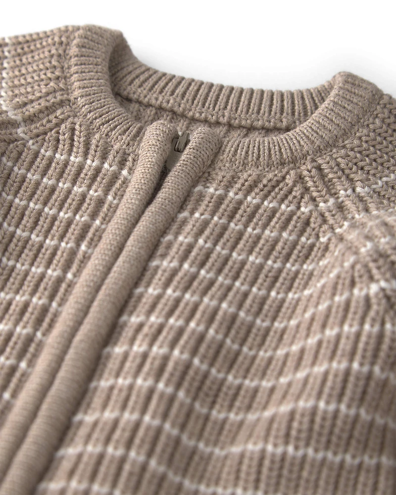 Baby Organic Cotton Sweater Knit Jumpsuit