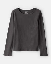 Girls 2-Piece Plaid Long-Sleeve Dress Set - White