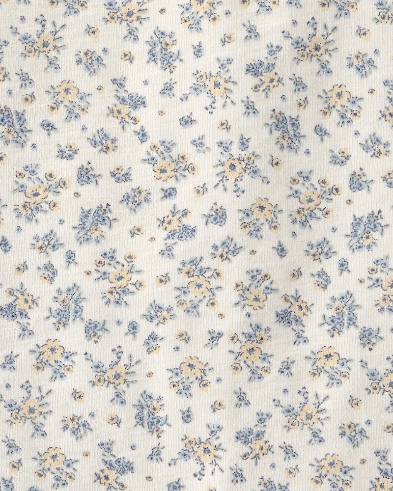 Girls 2-Piece Top & Short Set Made with Organic Cotton Spring Bloom Print