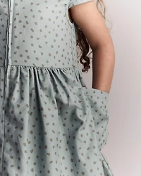 Toddler Girl Laura Dress with Pockets - Pale Blue