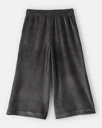 Toddler Girl Ribbed Flare Pants - Black