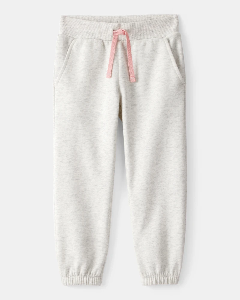 Toddler Girl Cotton Joggers - Grey