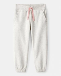 Toddler Girl Cotton Joggers - Grey