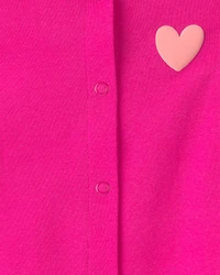 Baby Girl 'Little Love' Heart Sleeveless Romper - Pink