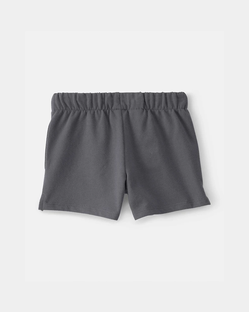Toddler Girl French Terry Shorts - Grey