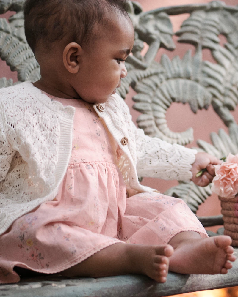 Baby Girl Ruffle Dress Made with Organic Cotton