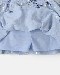 Baby Girl 2-Piece Bluey™ Top & Skort Set - Yellow