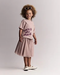 Toddler 'Watch Me Move' Rolled Cuff Tee - Mauve