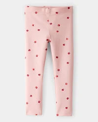 Toddler Girl Apple Print Leggings