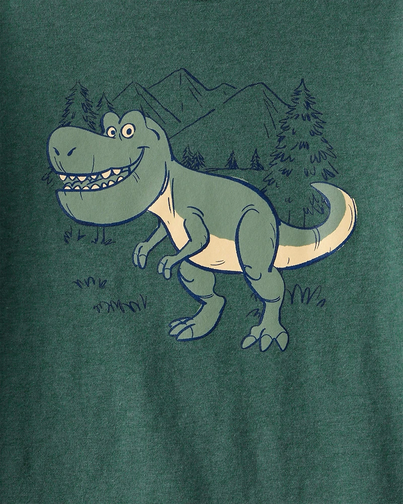 Toddler Boy Dinosaur Long-Sleeve Graphic Tee - Green