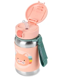ZOO SS Straw Bottle Rainbow Cat