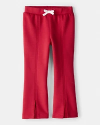 Toddler Girl Pull-On Flare Pants - Red