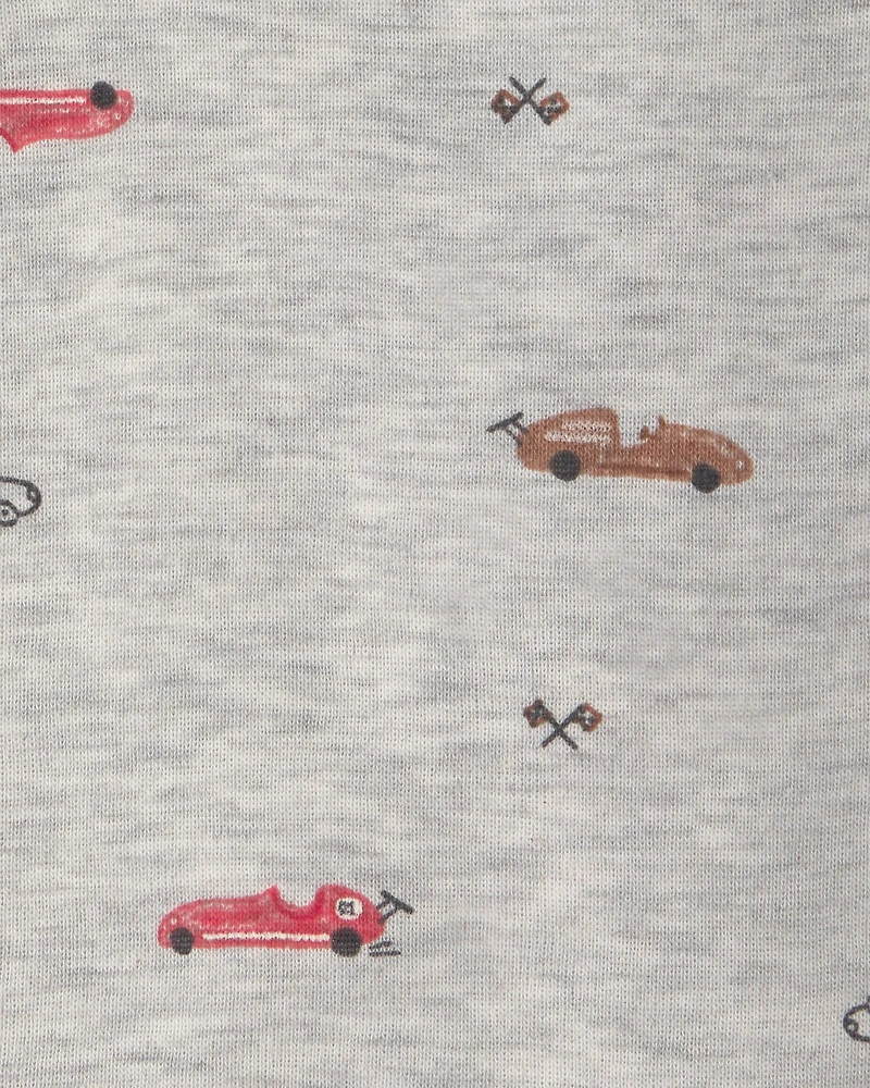 Baby Boy 4-Pack Race Car Long-Sleeve Bodysuits