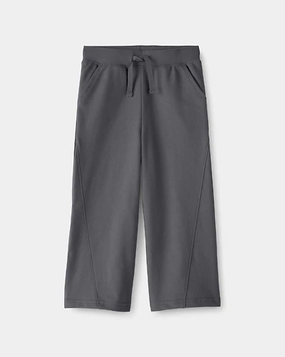 Toddler Girl French Terry Wide-Leg Active Pants - Grey