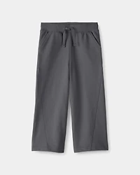 Toddler Girl French Terry Wide-Leg Active Pants - Grey