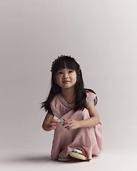 Toddler Girl Bow Headband - Mauve