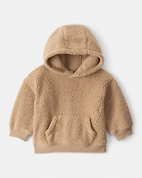 Baby Boy Sherpa Long-Sleeve Hoodie - Brown
