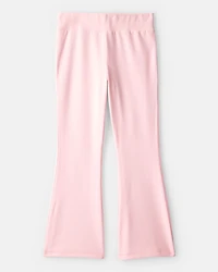 Girls Microfleece Flare Pants - Pink