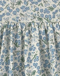 Baby Girl 2-Piece Floral Cardigan Dress Set - Blue