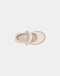 Toddler Girl Woven Casual Shoes - Cream