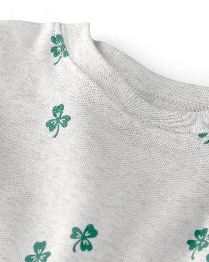 Baby Organic Cotton Pyjamas Lucky Clovers Print