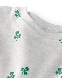 Baby Organic Cotton Pyjamas Lucky Clovers Print