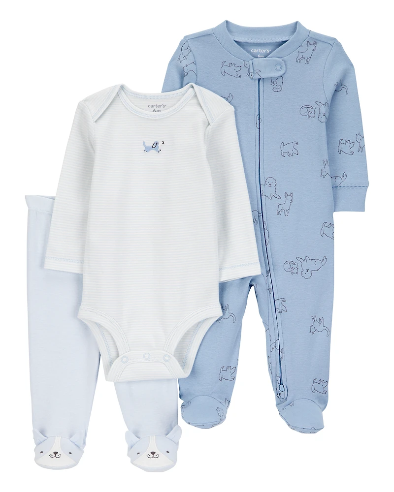 Baby Boy 3-Piece Puppy Multi-Piece Set