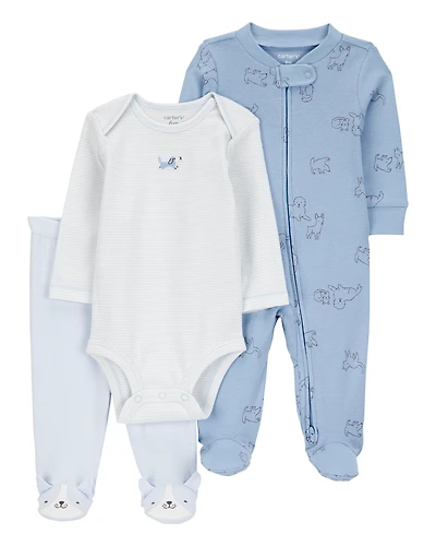 Baby Boy 3-Piece Puppy Multi-Piece Set