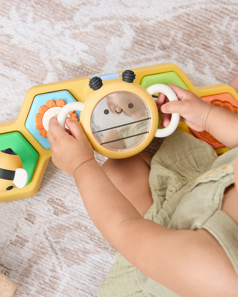 Farmstand See & Bee Steering Wheel & Tummy Time Baby Toy