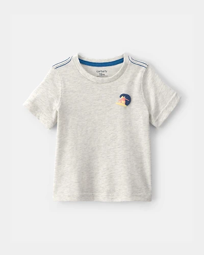 Baby Boy Surfer Graphic Tee - Grey