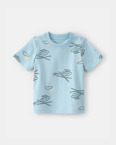 Baby Boy Helicopter T-Shirt - Blue