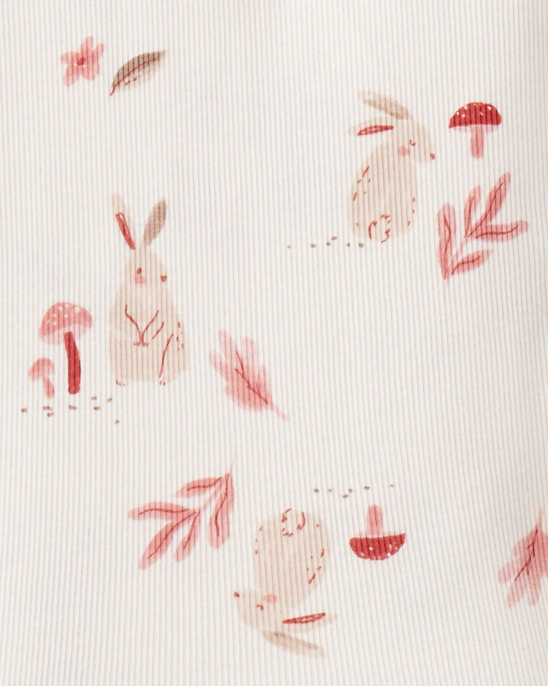 Toddler 2-Piece Bunny Floral 100% Snug Fit Cotton Pyjamas