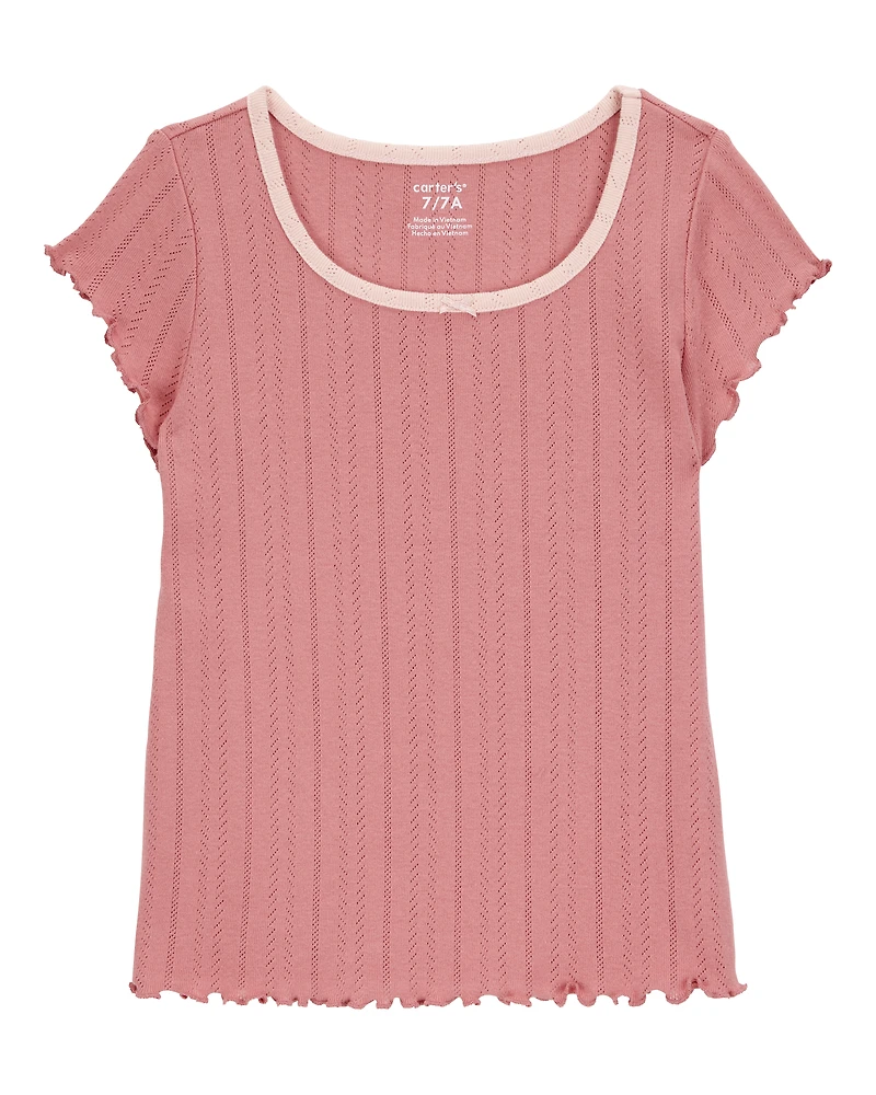 Kid Pointelle Baby Tee