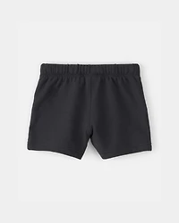 Baby Boy French Terry Shorts - Black
