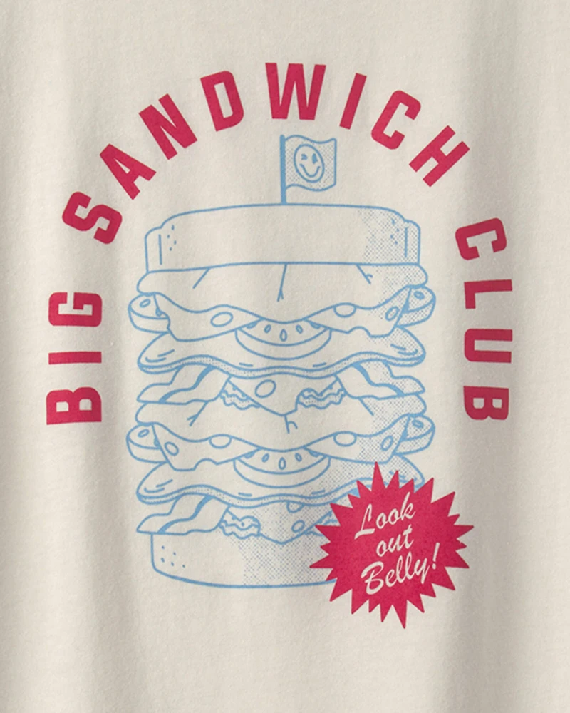Boys 'Big Sandwhich Club' Graphic Tee - Ivory
