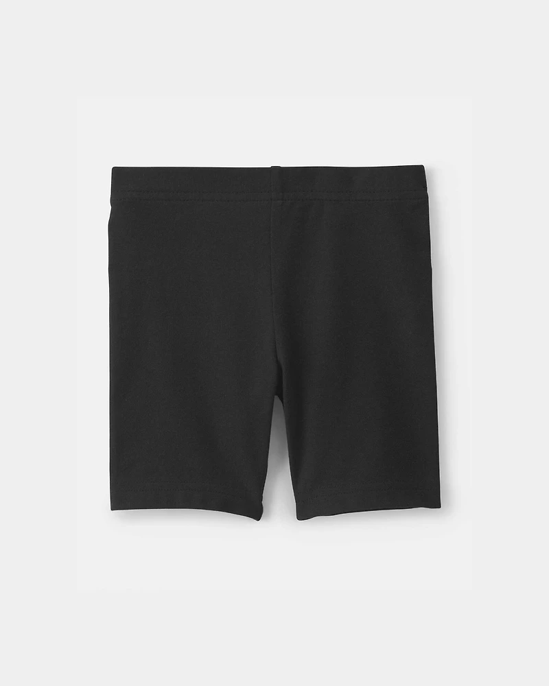 Toddler Girl Solid Bike Shorts - Black